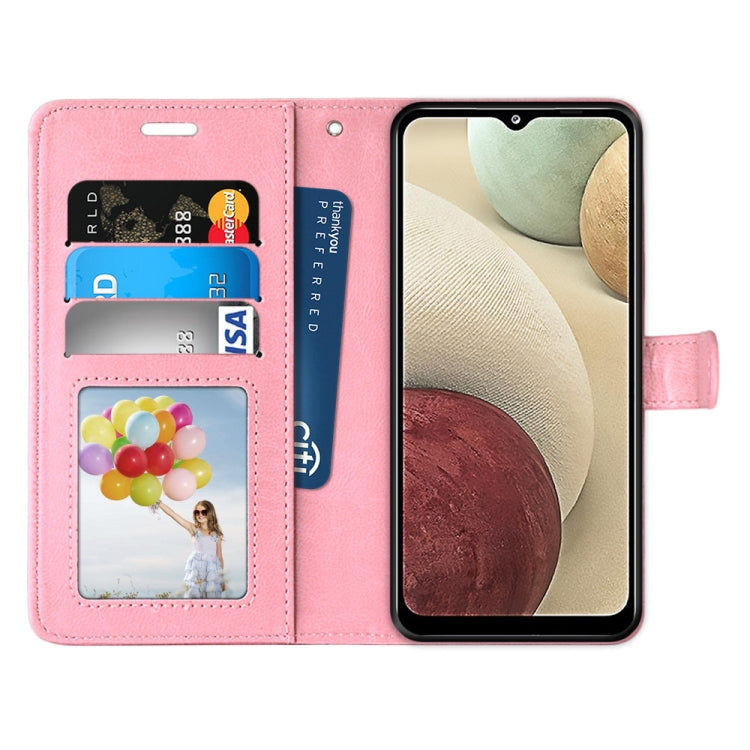 For Samsung Galaxy A12 / M12 Pure Color Horizontal Flip PU Leather Case with Holder & Card Slots & Wallet & Photo Frame