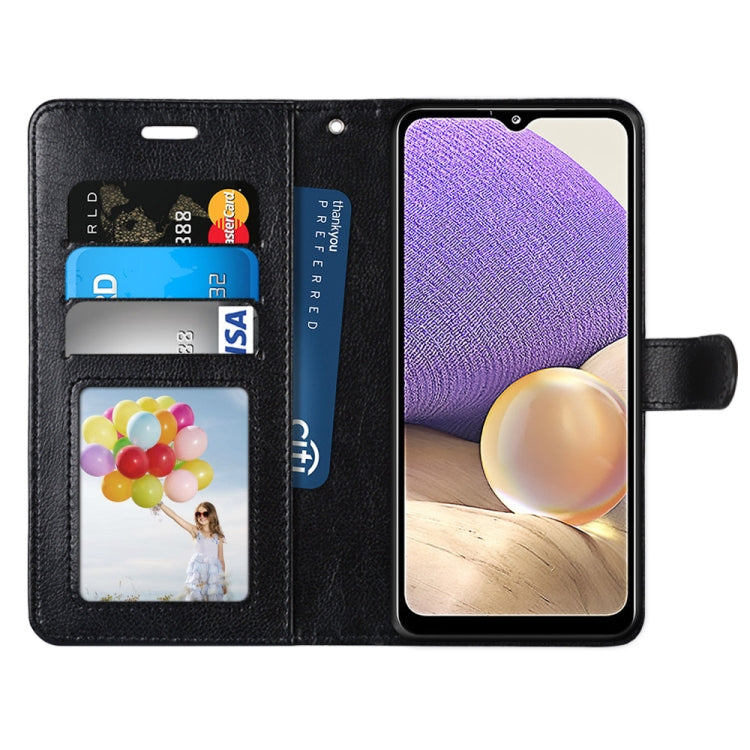 For Samsung Galaxy A32 5G Pure Color Horizontal Flip PU Leather Case with Holder & Card Slots & Wallet & Photo Frame