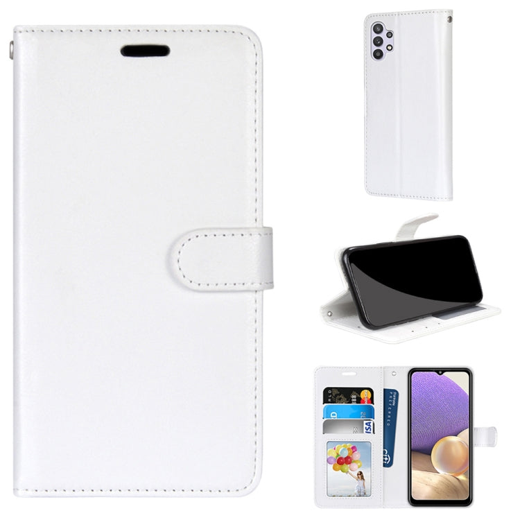 For Samsung Galaxy A32 5G Pure Color Horizontal Flip PU Leather Case with Holder & Card Slots & Wallet & Photo Frame