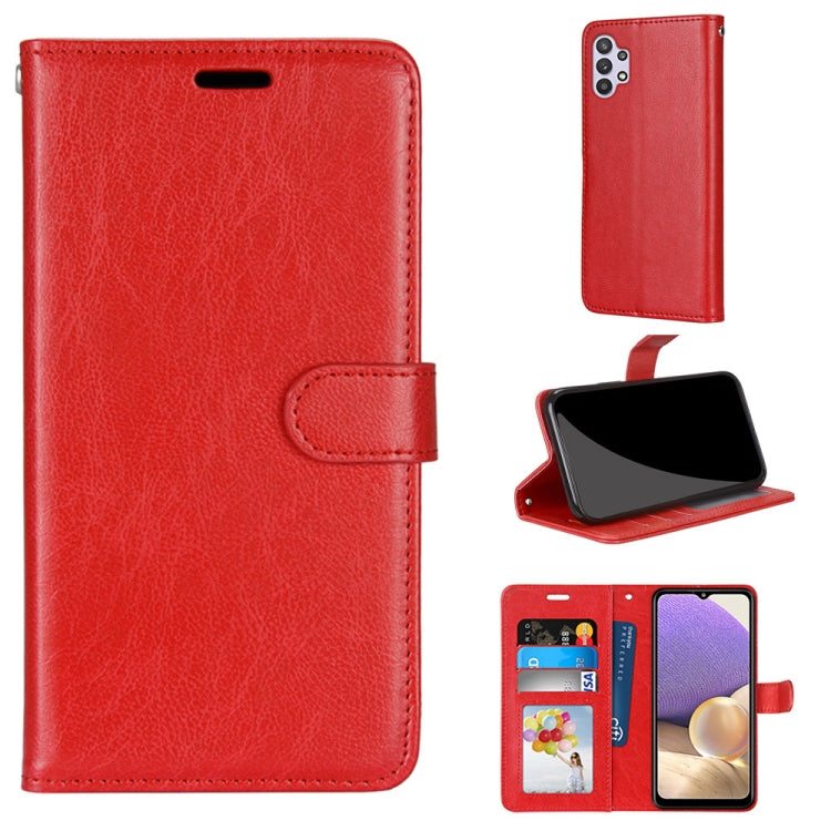 For Samsung Galaxy A32 5G Pure Color Horizontal Flip PU Leather Case with Holder & Card Slots & Wallet & Photo Frame