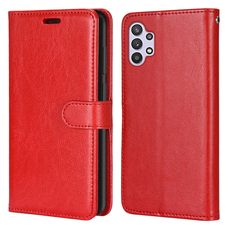 For Samsung Galaxy A32 5G Pure Color Horizontal Flip PU Leather Case with Holder & Card Slots & Wallet & Photo Frame