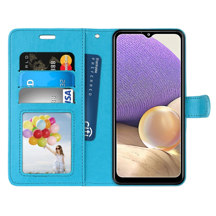 For Samsung Galaxy A32 5G Pure Color Horizontal Flip PU Leather Case with Holder & Card Slots & Wallet & Photo Frame