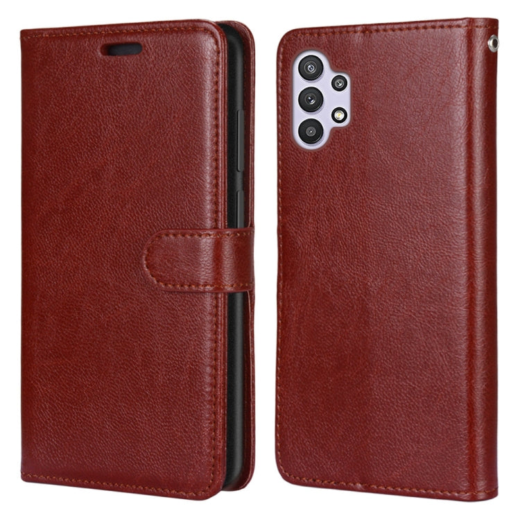 For Samsung Galaxy A32 5G Pure Color Horizontal Flip PU Leather Case with Holder & Card Slots & Wallet & Photo Frame