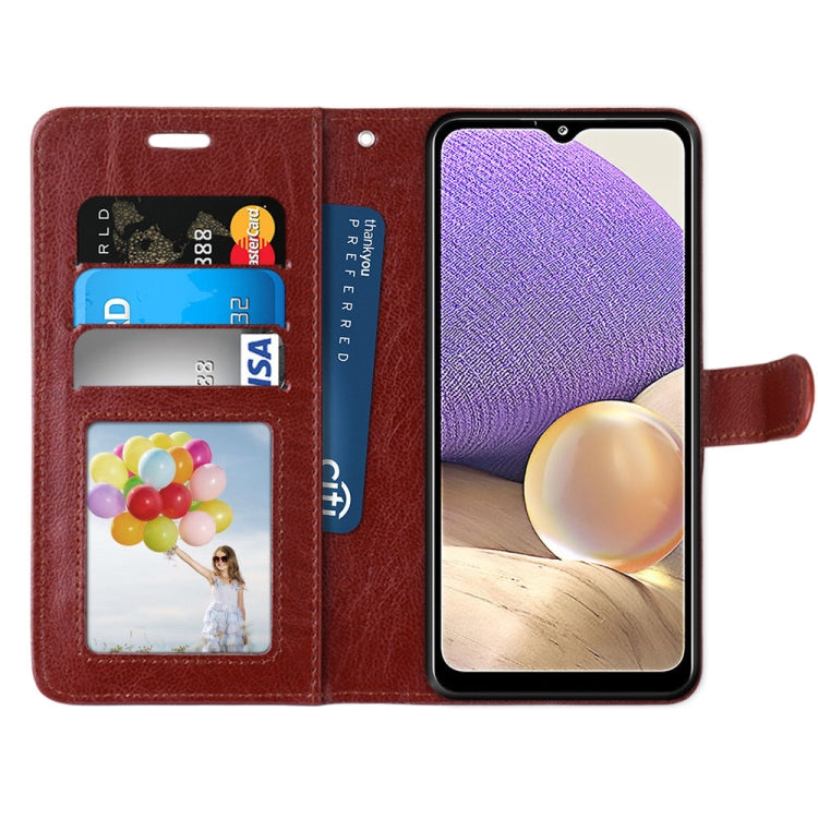 For Samsung Galaxy A32 5G Pure Color Horizontal Flip PU Leather Case with Holder & Card Slots & Wallet & Photo Frame