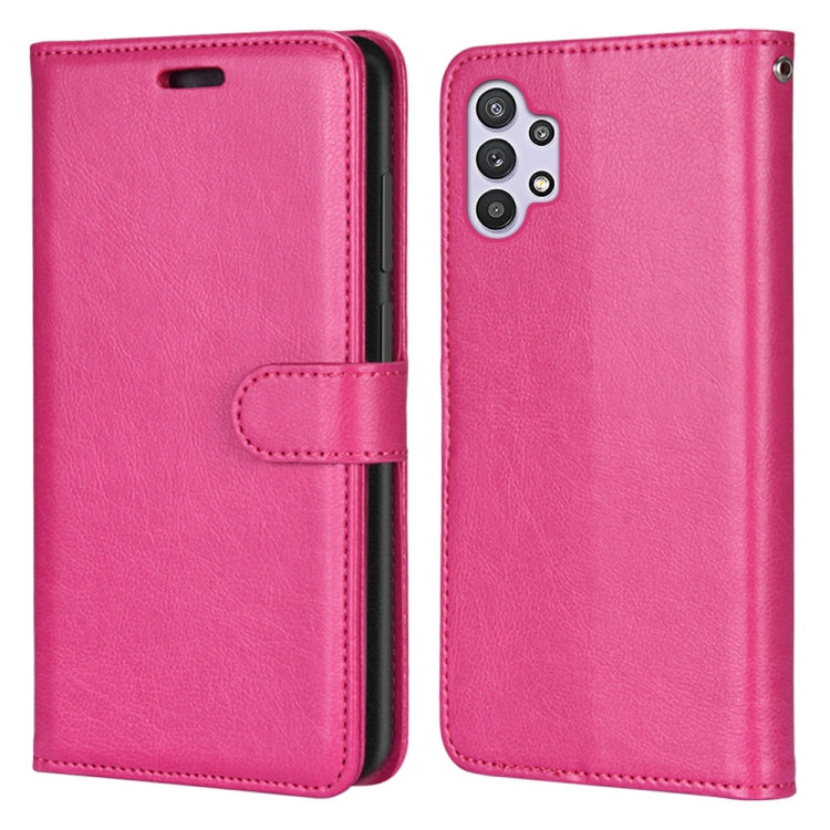 For Samsung Galaxy A32 5G Pure Color Horizontal Flip PU Leather Case with Holder & Card Slots & Wallet & Photo Frame