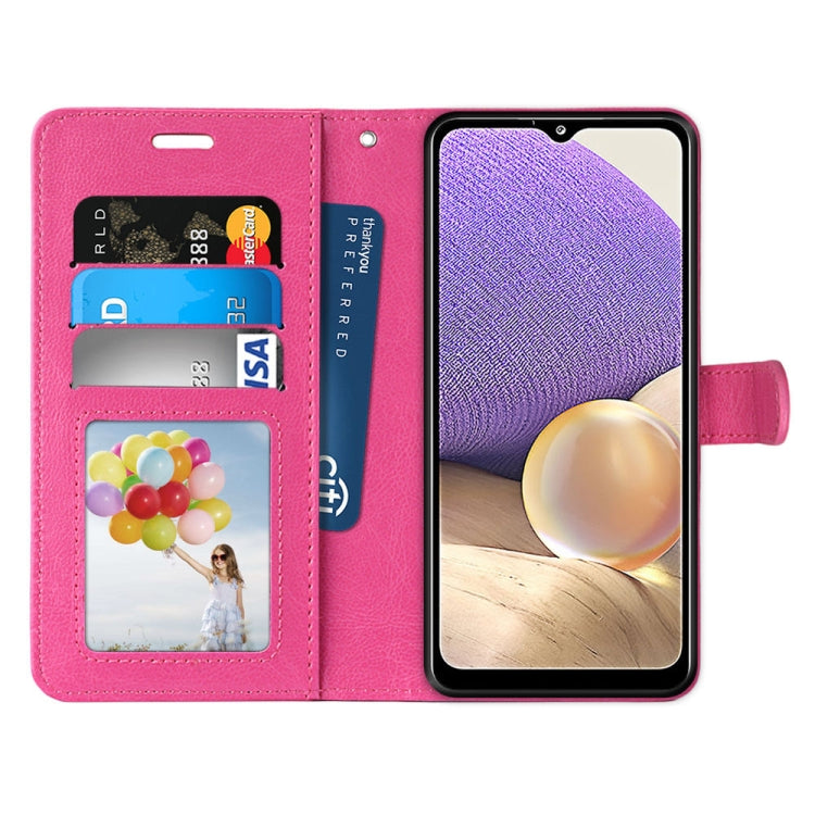 For Samsung Galaxy A32 5G Pure Color Horizontal Flip PU Leather Case with Holder & Card Slots & Wallet & Photo Frame
