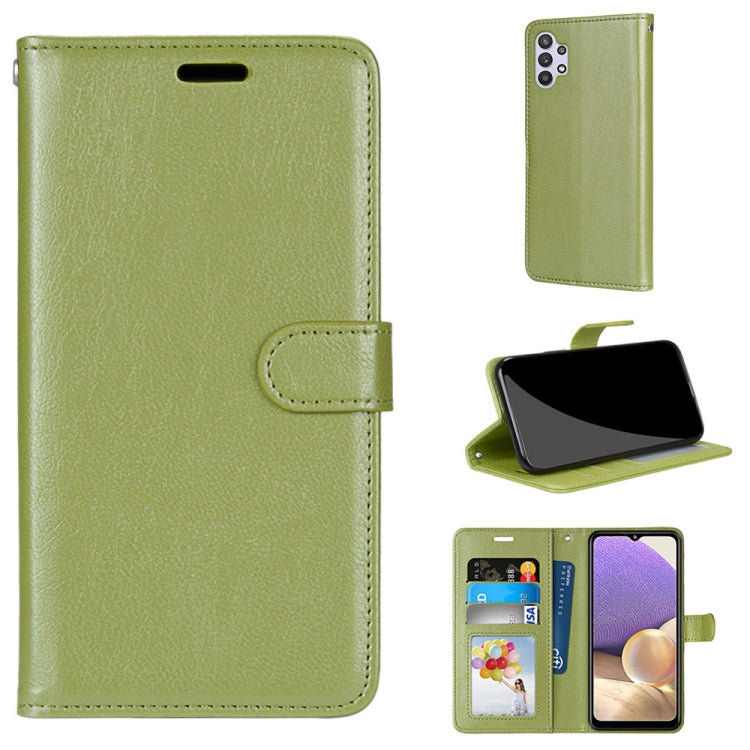 For Samsung Galaxy A32 5G Pure Color Horizontal Flip PU Leather Case with Holder & Card Slots & Wallet & Photo Frame
