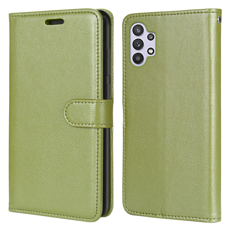 For Samsung Galaxy A32 5G Pure Color Horizontal Flip PU Leather Case with Holder & Card Slots & Wallet & Photo Frame
