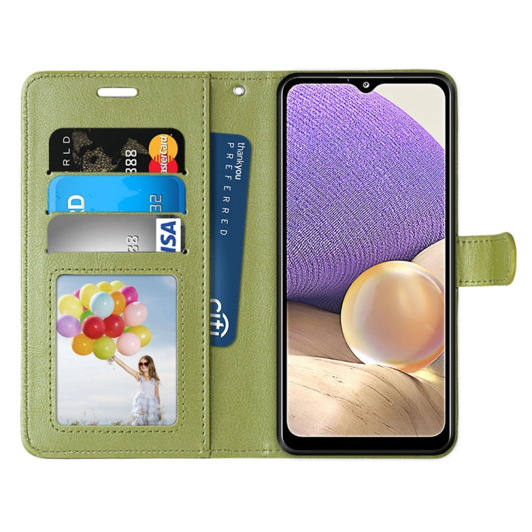 For Samsung Galaxy A32 5G Pure Color Horizontal Flip PU Leather Case with Holder & Card Slots & Wallet & Photo Frame