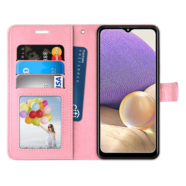 For Samsung Galaxy A32 5G Pure Color Horizontal Flip PU Leather Case with Holder & Card Slots & Wallet & Photo Frame