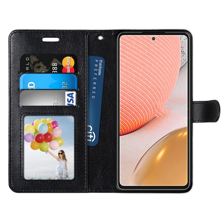 For Samsung Galaxy A72 5G Pure Color Horizontal Flip PU Leather Case with Holder & Card Slots & Wallet & Photo Frame