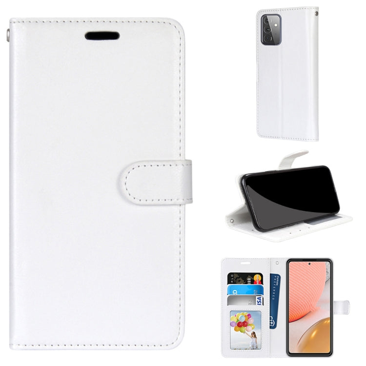 For Samsung Galaxy A72 5G Pure Color Horizontal Flip PU Leather Case with Holder & Card Slots & Wallet & Photo Frame