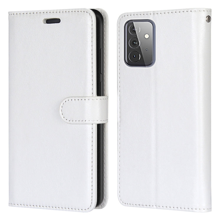 For Samsung Galaxy A72 5G Pure Color Horizontal Flip PU Leather Case with Holder & Card Slots & Wallet & Photo Frame