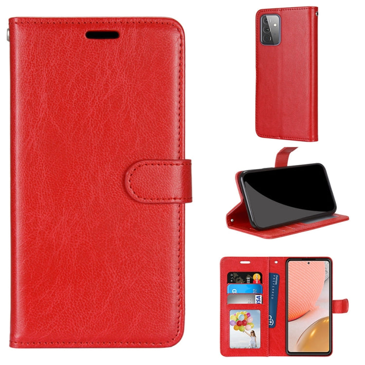 For Samsung Galaxy A72 5G Pure Color Horizontal Flip PU Leather Case with Holder & Card Slots & Wallet & Photo Frame