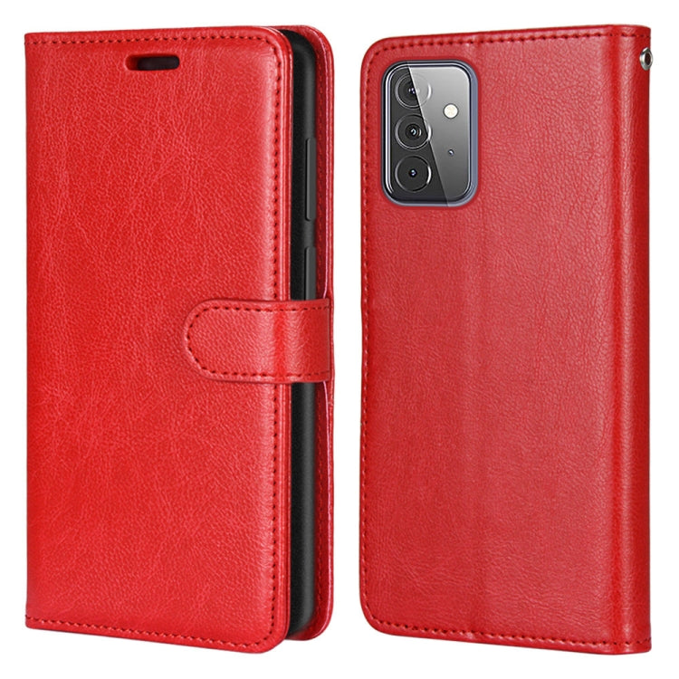 For Samsung Galaxy A72 5G Pure Color Horizontal Flip PU Leather Case with Holder & Card Slots & Wallet & Photo Frame
