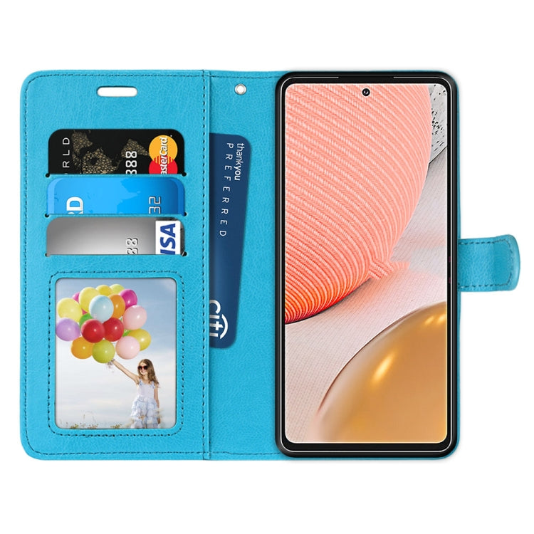 For Samsung Galaxy A72 5G Pure Color Horizontal Flip PU Leather Case with Holder & Card Slots & Wallet & Photo Frame