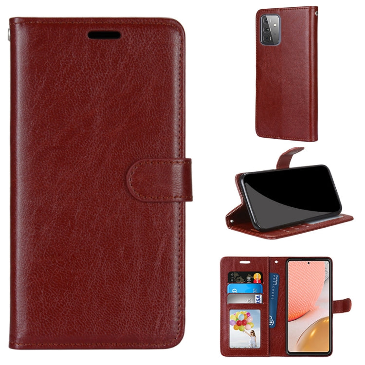 For Samsung Galaxy A72 5G Pure Color Horizontal Flip PU Leather Case with Holder & Card Slots & Wallet & Photo Frame