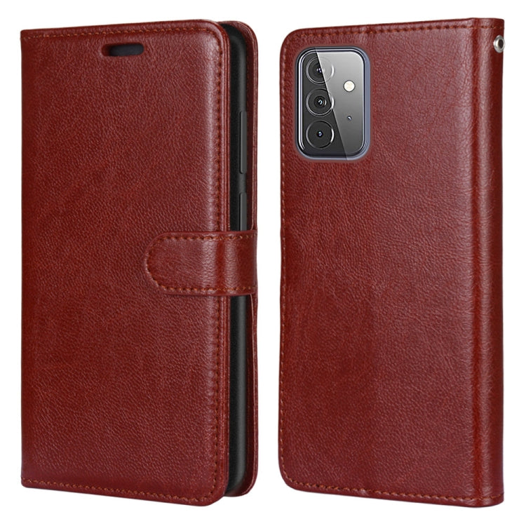 For Samsung Galaxy A72 5G Pure Color Horizontal Flip PU Leather Case with Holder & Card Slots & Wallet & Photo Frame