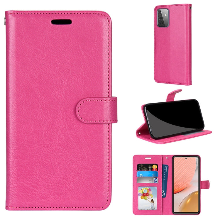 For Samsung Galaxy A72 5G Pure Color Horizontal Flip PU Leather Case with Holder & Card Slots & Wallet & Photo Frame