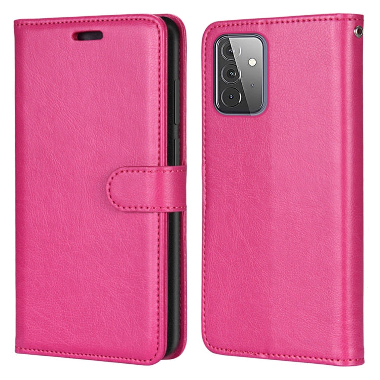 For Samsung Galaxy A72 5G Pure Color Horizontal Flip PU Leather Case with Holder & Card Slots & Wallet & Photo Frame