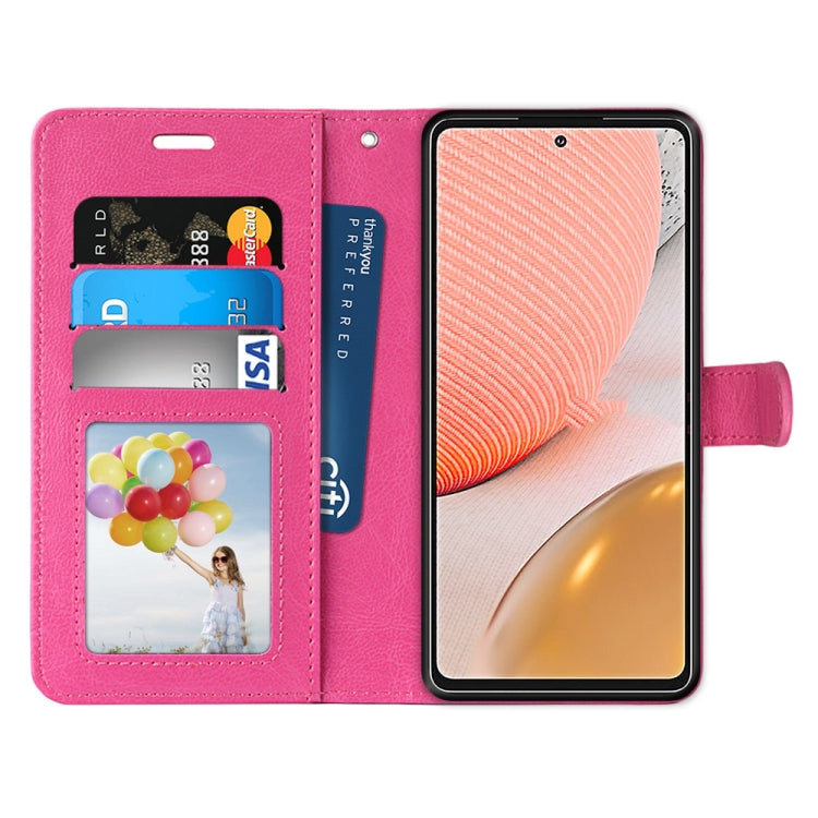 For Samsung Galaxy A72 5G Pure Color Horizontal Flip PU Leather Case with Holder & Card Slots & Wallet & Photo Frame