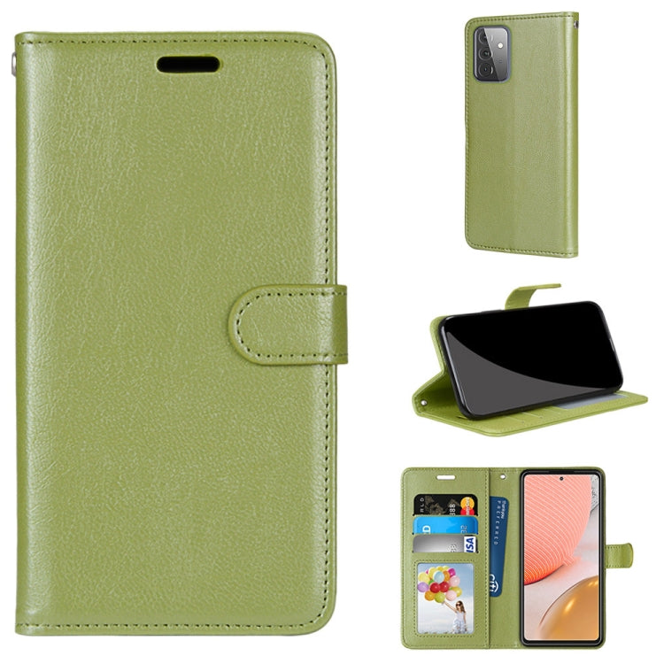 For Samsung Galaxy A72 5G Pure Color Horizontal Flip PU Leather Case with Holder & Card Slots & Wallet & Photo Frame