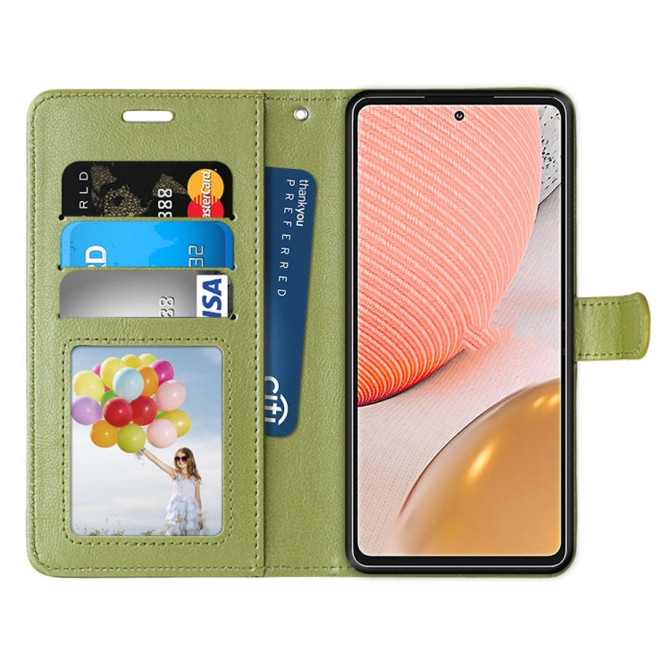 For Samsung Galaxy A72 5G Pure Color Horizontal Flip PU Leather Case with Holder & Card Slots & Wallet & Photo Frame