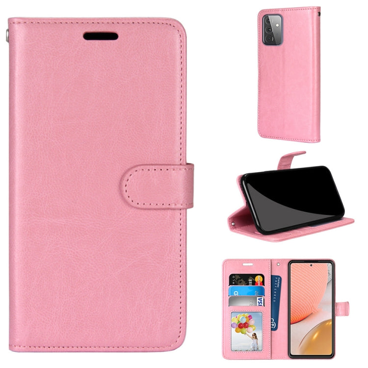 For Samsung Galaxy A72 5G Pure Color Horizontal Flip PU Leather Case with Holder & Card Slots & Wallet & Photo Frame