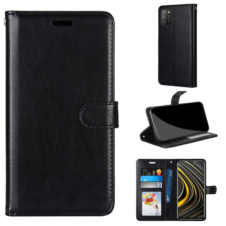 For Xiaomi Poco M3 Pure Color Horizontal Flip PU Leather Case with Holder & Card Slots & Wallet & Photo Frame