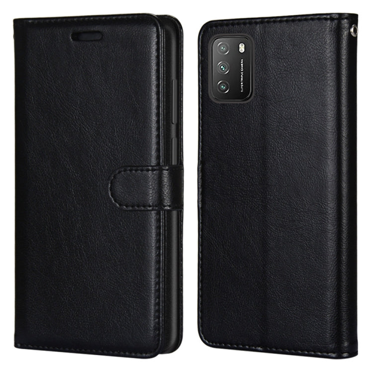 For Xiaomi Poco M3 Pure Color Horizontal Flip PU Leather Case with Holder & Card Slots & Wallet & Photo Frame