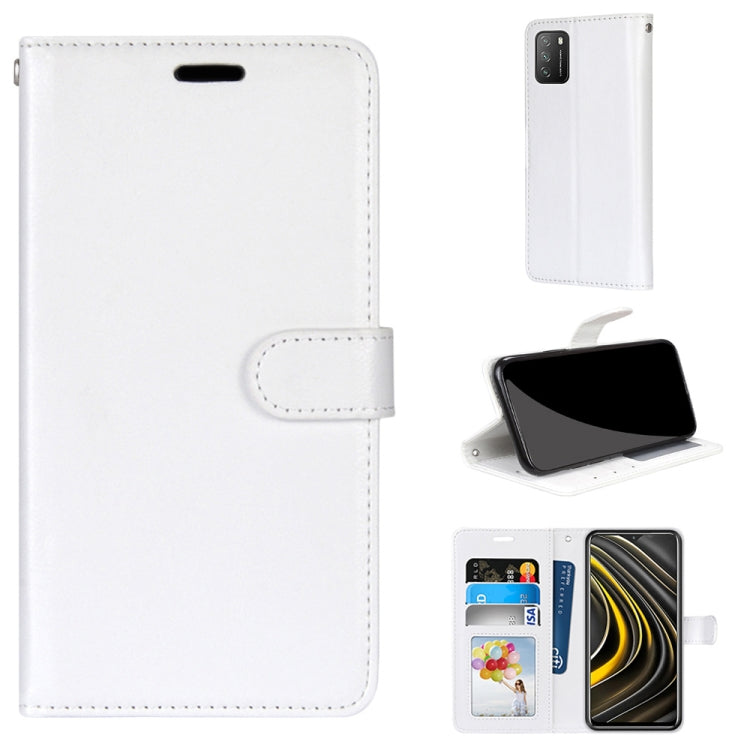 For Xiaomi Poco M3 Pure Color Horizontal Flip PU Leather Case with Holder & Card Slots & Wallet & Photo Frame