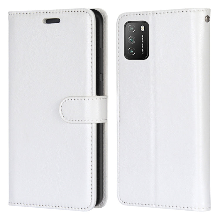 For Xiaomi Poco M3 Pure Color Horizontal Flip PU Leather Case with Holder & Card Slots & Wallet & Photo Frame