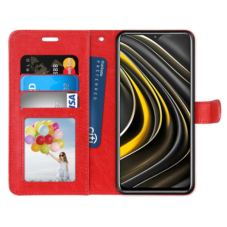 For Xiaomi Poco M3 Pure Color Horizontal Flip PU Leather Case with Holder & Card Slots & Wallet & Photo Frame