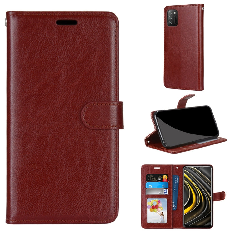 For Xiaomi Poco M3 Pure Color Horizontal Flip PU Leather Case with Holder & Card Slots & Wallet & Photo Frame