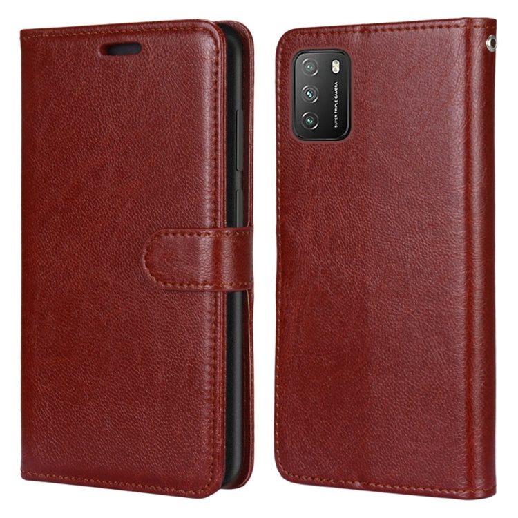 For Xiaomi Poco M3 Pure Color Horizontal Flip PU Leather Case with Holder & Card Slots & Wallet & Photo Frame