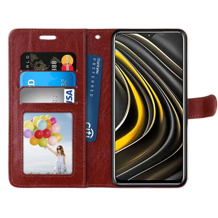 For Xiaomi Poco M3 Pure Color Horizontal Flip PU Leather Case with Holder & Card Slots & Wallet & Photo Frame