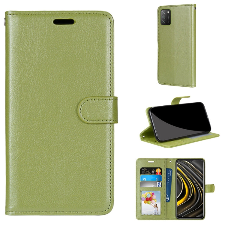 For Xiaomi Poco M3 Pure Color Horizontal Flip PU Leather Case with Holder & Card Slots & Wallet & Photo Frame