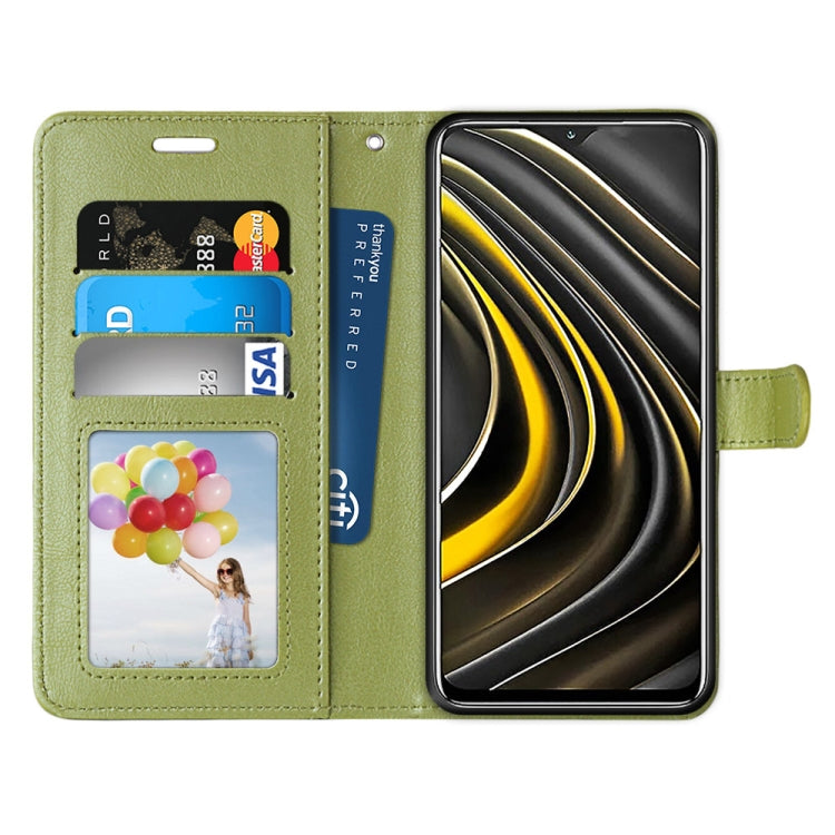 For Xiaomi Poco M3 Pure Color Horizontal Flip PU Leather Case with Holder & Card Slots & Wallet & Photo Frame