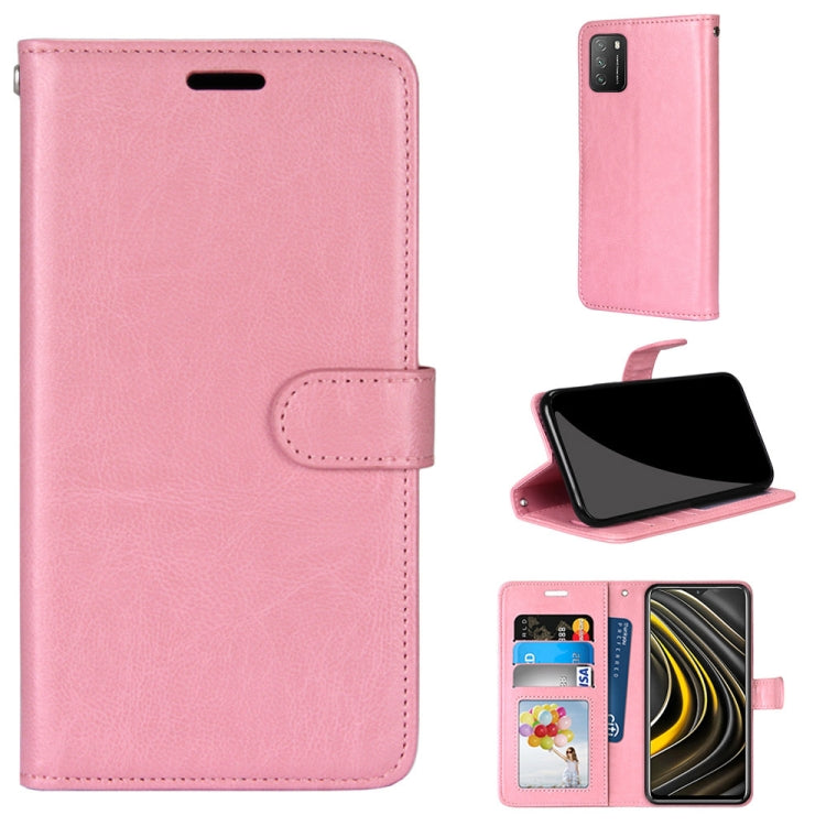 For Xiaomi Poco M3 Pure Color Horizontal Flip PU Leather Case with Holder & Card Slots & Wallet & Photo Frame