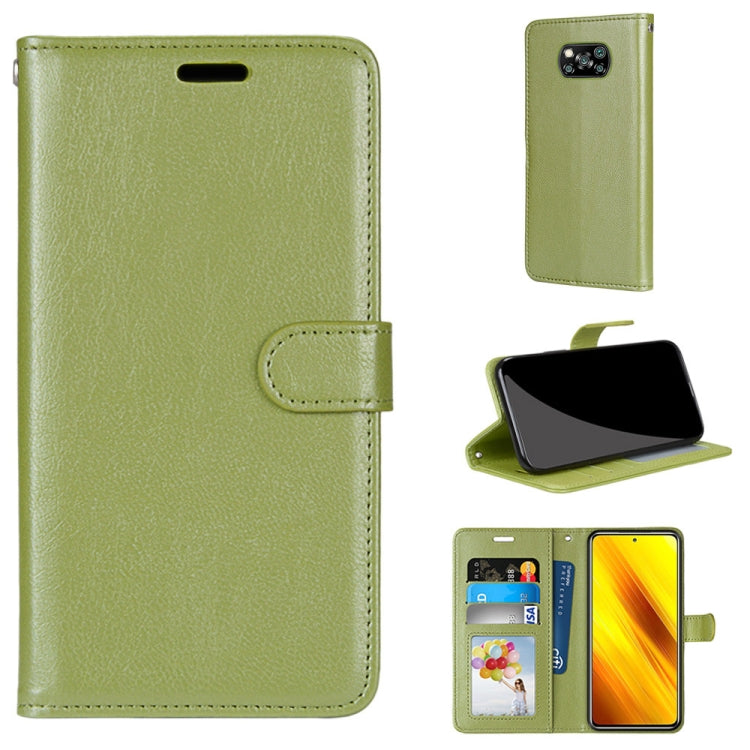 For Xiaomi Poco X3 NPC Pure Color Horizontal Flip PU Leather Case with Holder & Card Slots & Wallet & Photo Frame