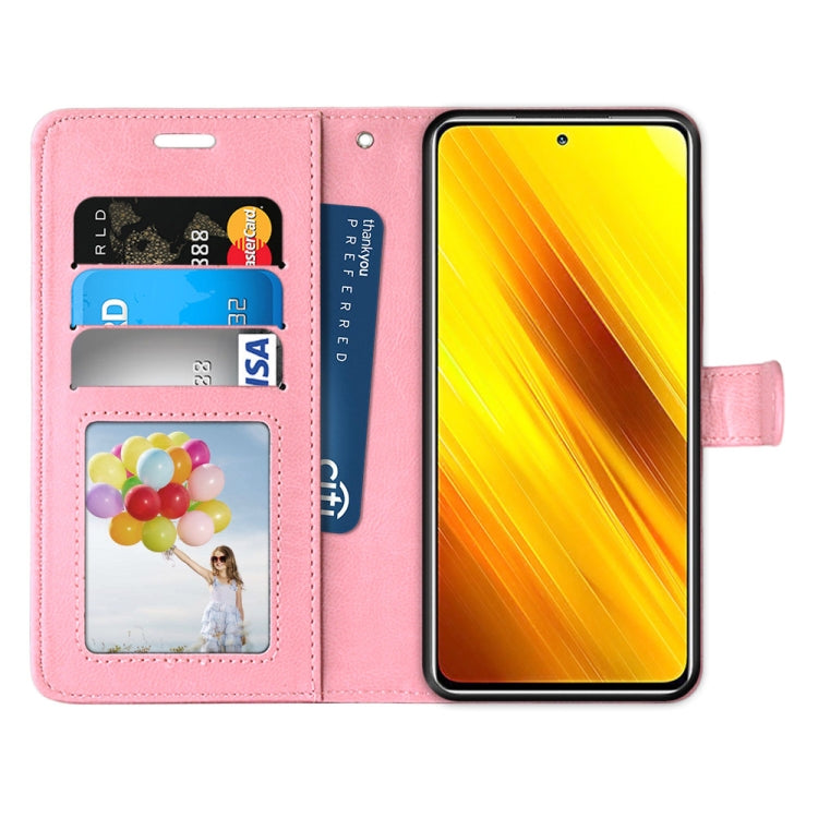 For Xiaomi Poco X3 NPC Pure Color Horizontal Flip PU Leather Case with Holder & Card Slots & Wallet & Photo Frame