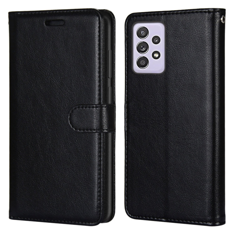For Samsung Galaxy A52 5G Pure Color Horizontal Flip PU Leather Case with Holder & Card Slots & Wallet & Photo Frame