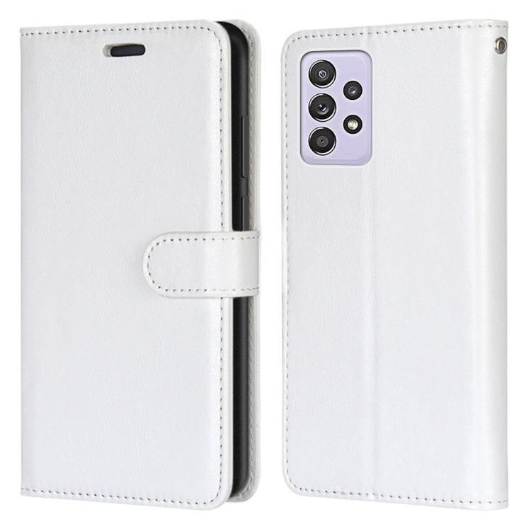 For Samsung Galaxy A52 5G Pure Color Horizontal Flip PU Leather Case with Holder & Card Slots & Wallet & Photo Frame