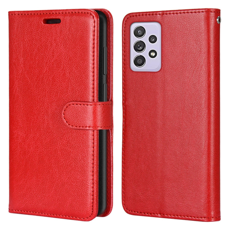 For Samsung Galaxy A52 5G Pure Color Horizontal Flip PU Leather Case with Holder & Card Slots & Wallet & Photo Frame