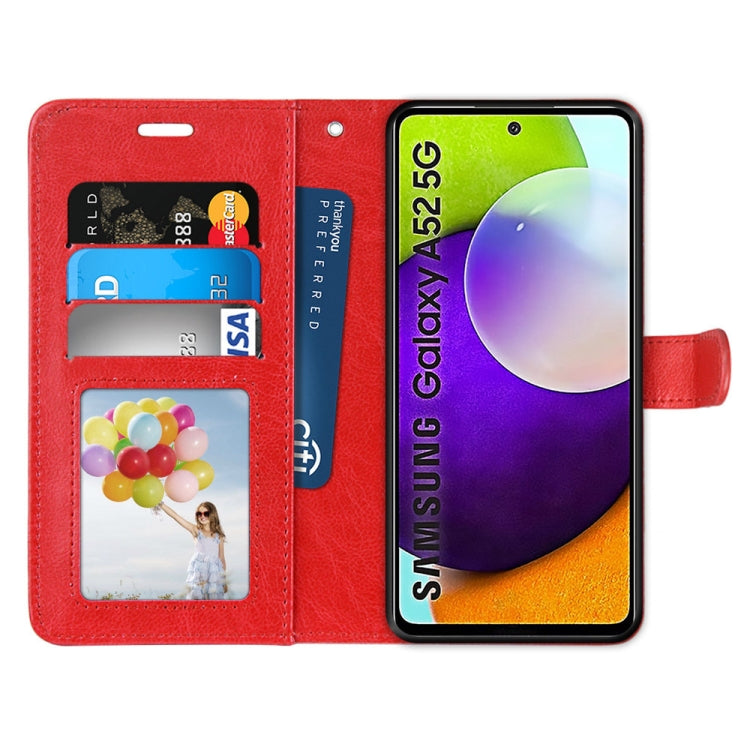 For Samsung Galaxy A52 5G Pure Color Horizontal Flip PU Leather Case with Holder & Card Slots & Wallet & Photo Frame