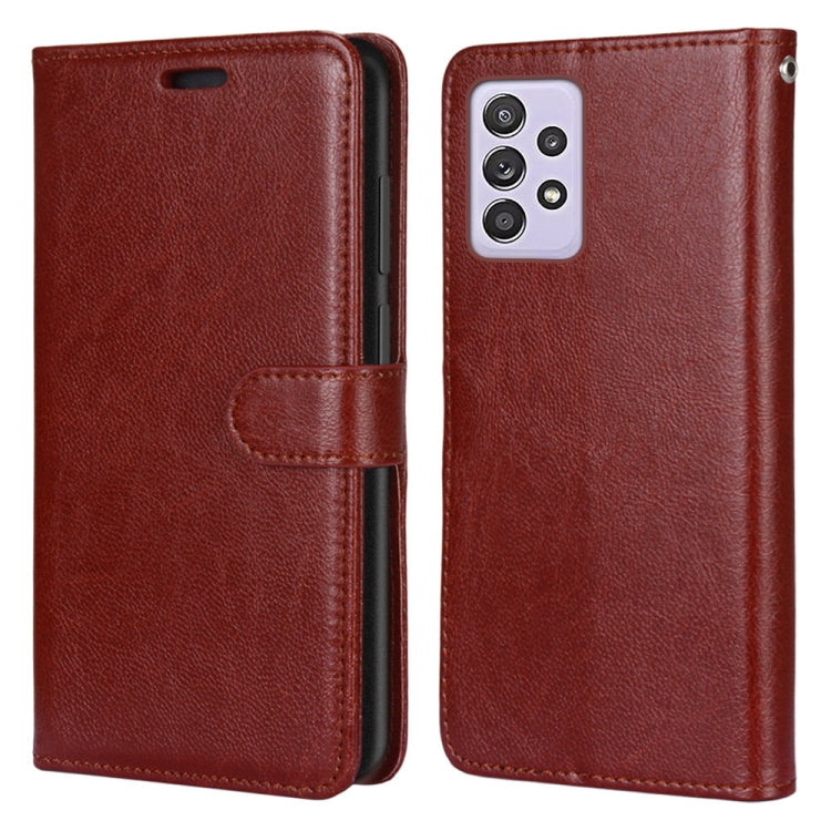 For Samsung Galaxy A52 5G Pure Color Horizontal Flip PU Leather Case with Holder & Card Slots & Wallet & Photo Frame