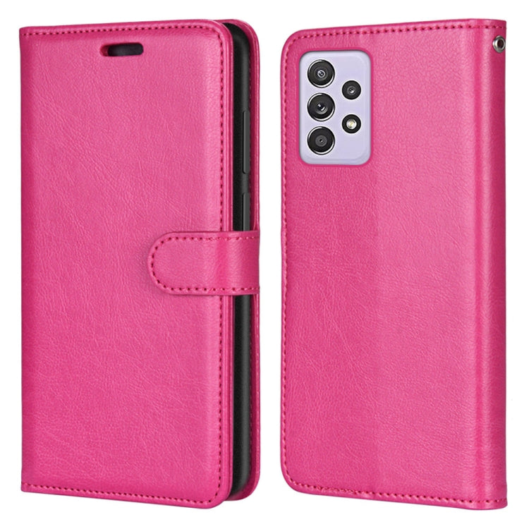 For Samsung Galaxy A52 5G Pure Color Horizontal Flip PU Leather Case with Holder & Card Slots & Wallet & Photo Frame