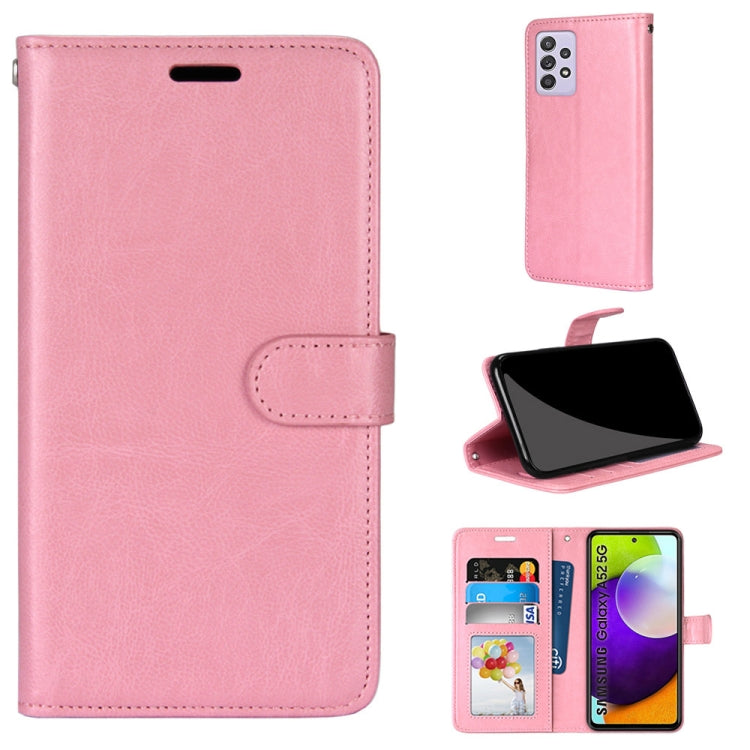 For Samsung Galaxy A52 5G Pure Color Horizontal Flip PU Leather Case with Holder & Card Slots & Wallet & Photo Frame
