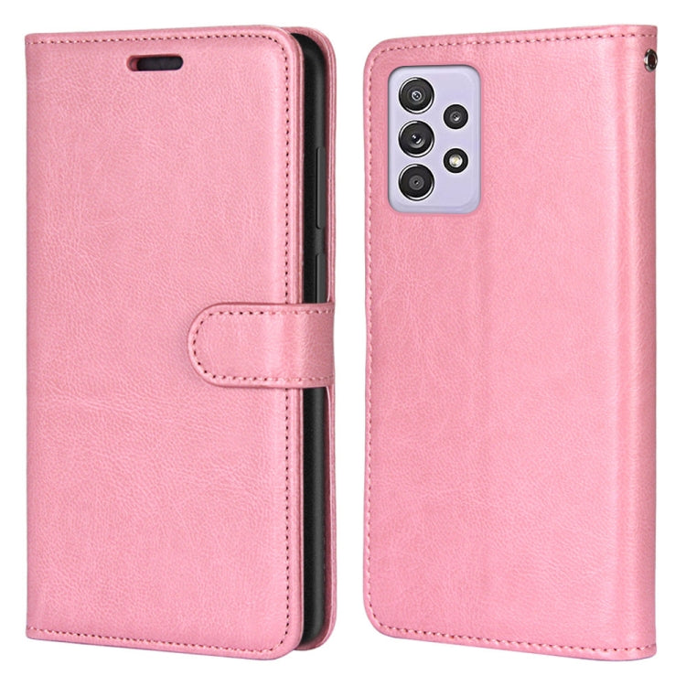 For Samsung Galaxy A52 5G Pure Color Horizontal Flip PU Leather Case with Holder & Card Slots & Wallet & Photo Frame