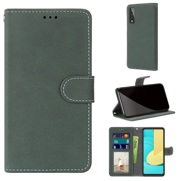 For LG Stylo 7 5G Retro Frosted Horizontal Flip PU Leather Case with Holder & Card Slots & Wallet & Photo Frame